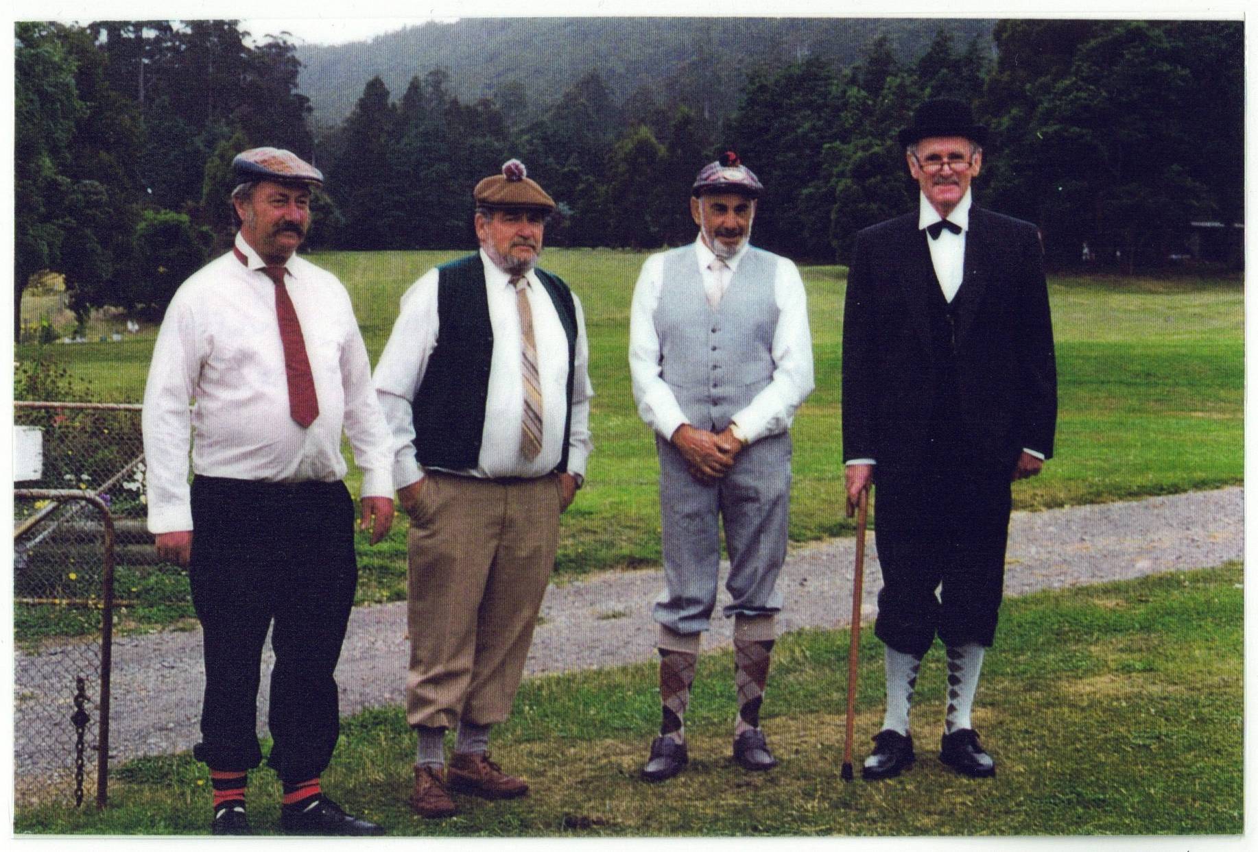 Centenary 1997 Committee Neville Weeks (Captain), Lyle Thomas (President) Roy Corbel (Greenkeeper), Nevilll Pulford (Veterans President)