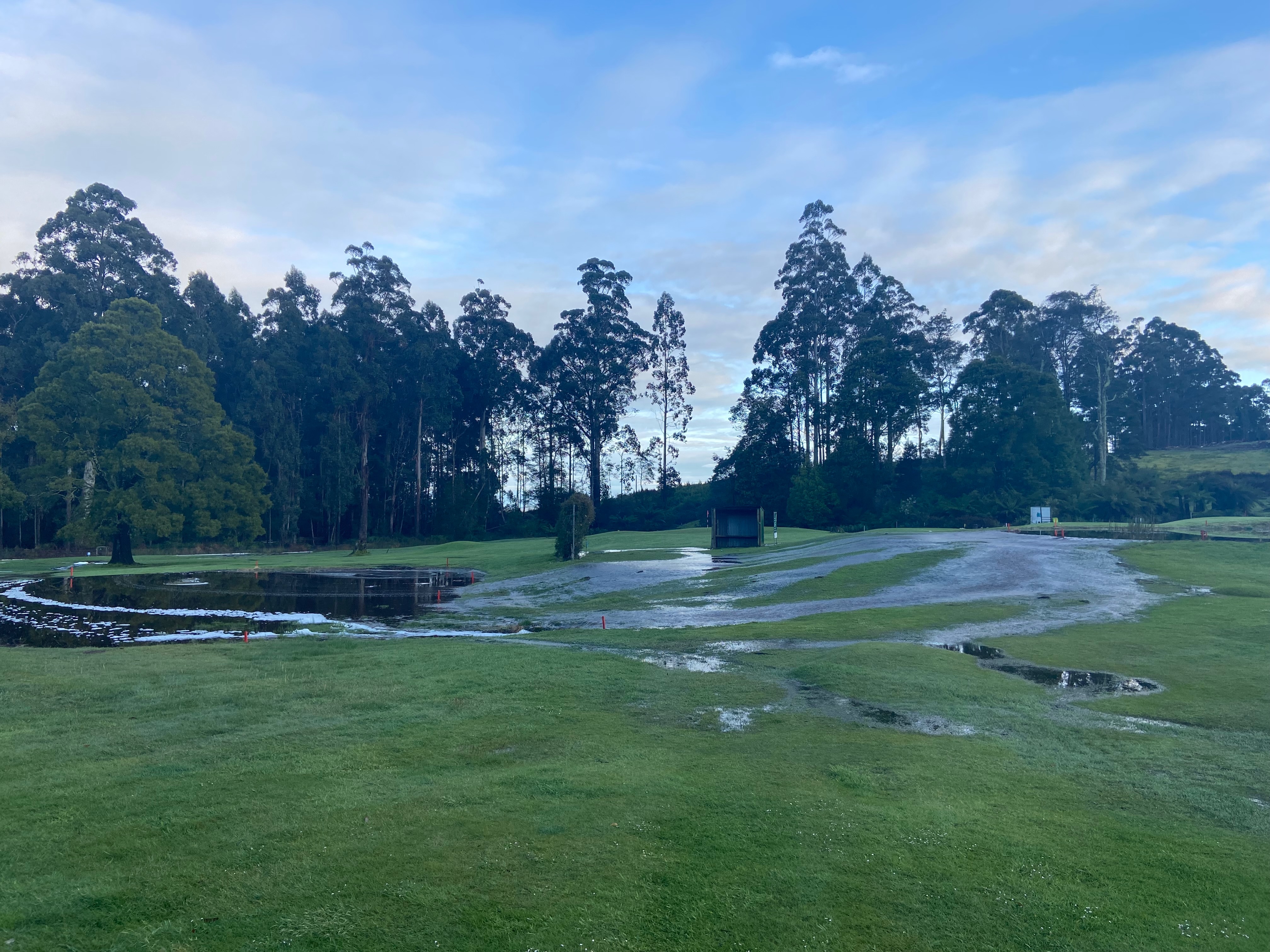 Overflowing dams at 6 and 7