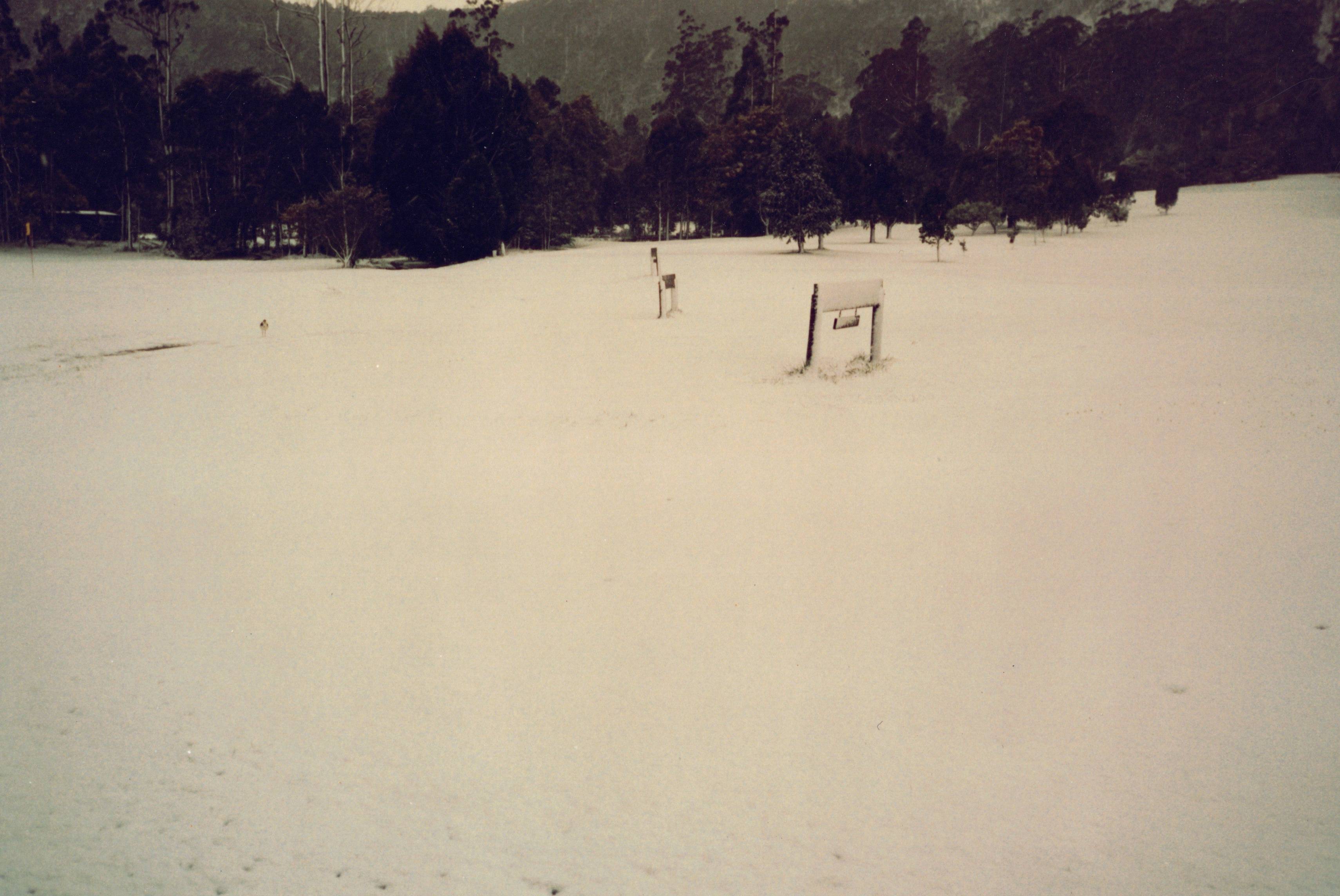 Snow on the Fourth Fourth Fairway